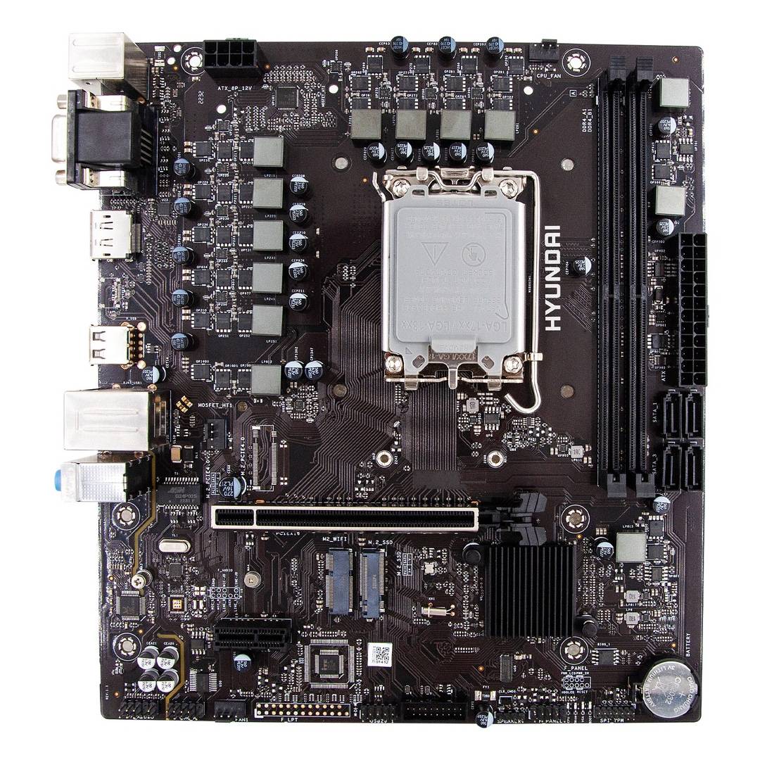 Motherboards HYUNDAI HTH610A01 - DDR4-SDRAM, 64 GB, Intel, LGA1700, Micro ATX Motherboards HYUNDAI HTH610A01 - DDR4-SDRAM, 64 GB, Intel, LGA1700, Micro ATX